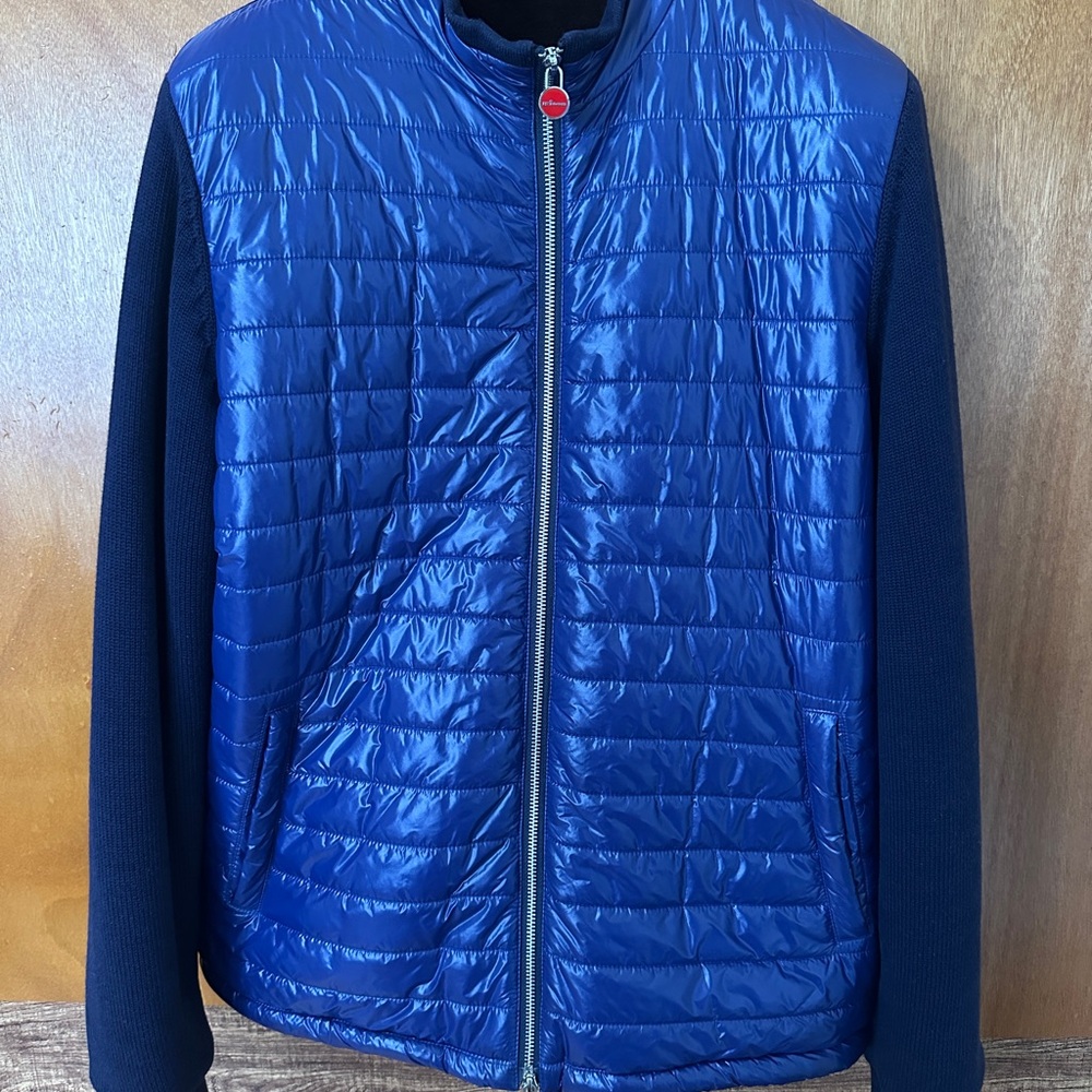 Kiton Vintage Deep Blue Quilted Puffer Jacket